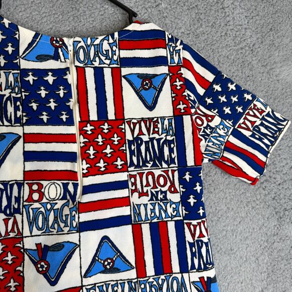 Vintage Phil Rose Shirt Womens Small Bon Voyage Cropped - Picture 8 of 9